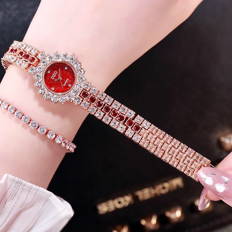 Đồng hồ thời trang nữ DZG M655 mẫu dính đá mặt nhiều màu cực sang 1wer