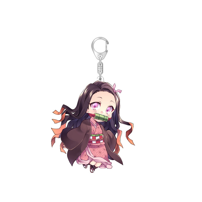 Móc Khóa Nhựa Acrylic Mặt Hình Nhân Vật Anime Demon Slayer