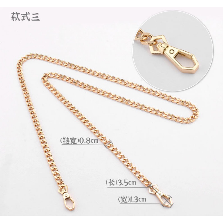Dây Xích Bằng Sắt Mạ Vàng Nhạt Thay Thế Cho Túi Xách