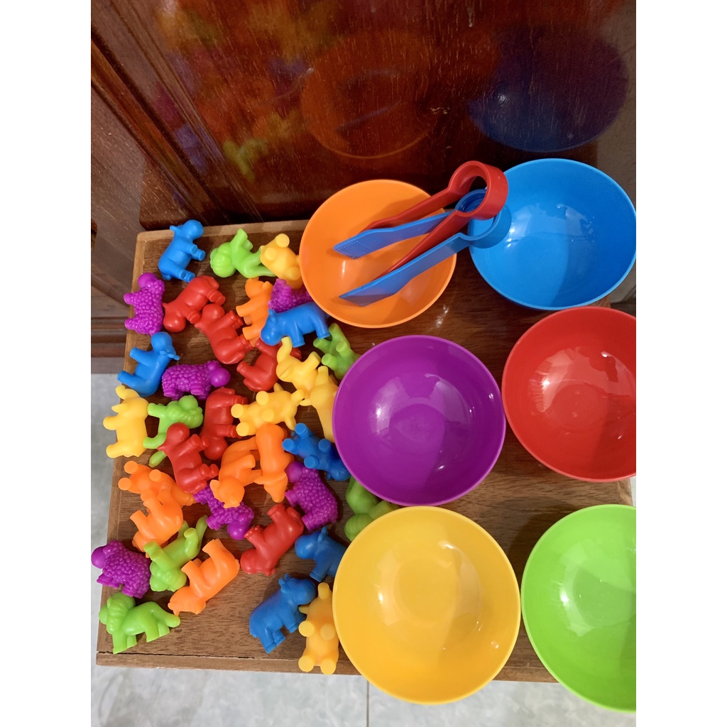 Đồ chơi gắp thú ⚡ SALE KHỦNG ⚡ Trò chơi phân loại màu sắc Montessori giáo dục sớm cho bé