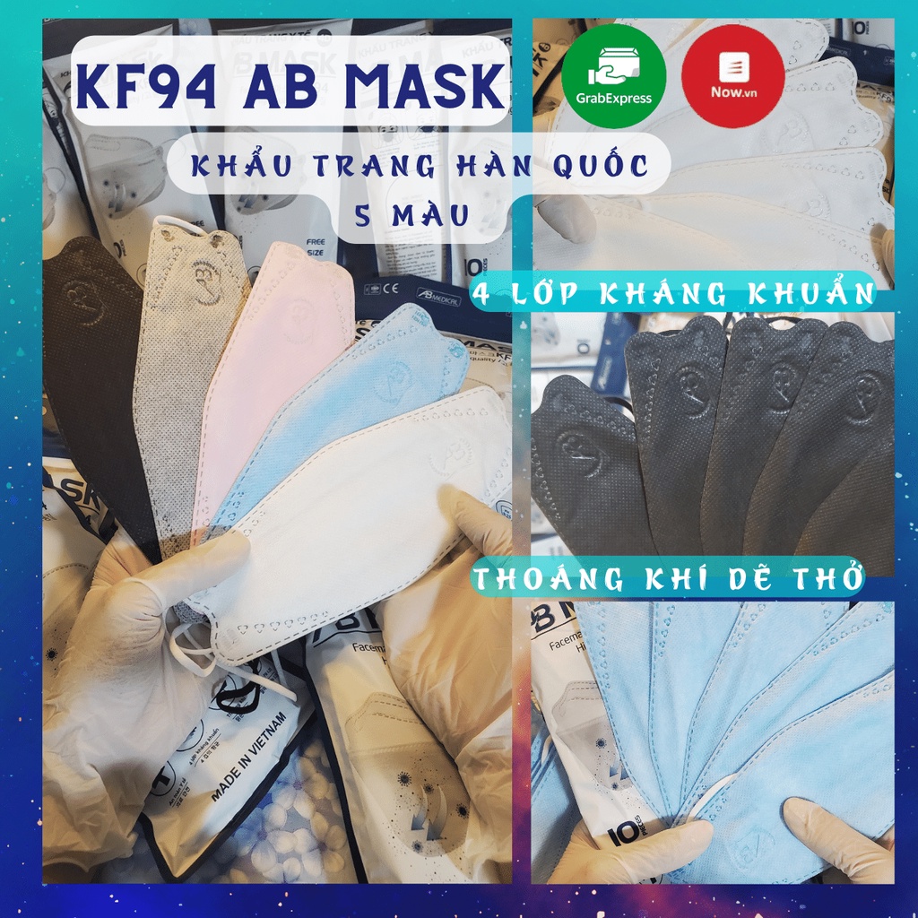 ❣️ Tặng 10 ❣️1 Thùng 300 chiếc khẩu trang KF94 ABMask kháng khuẩn chống bụi mịn 4d mask kf94,Khẩu trang y tế 4D | BigBuy360 - bigbuy360.vn