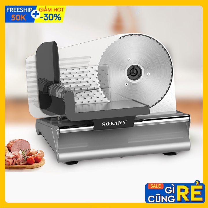 Máy thái thịt đông lạnh bán tự động, thực phẩm chính hãng SOKANY siêu bền