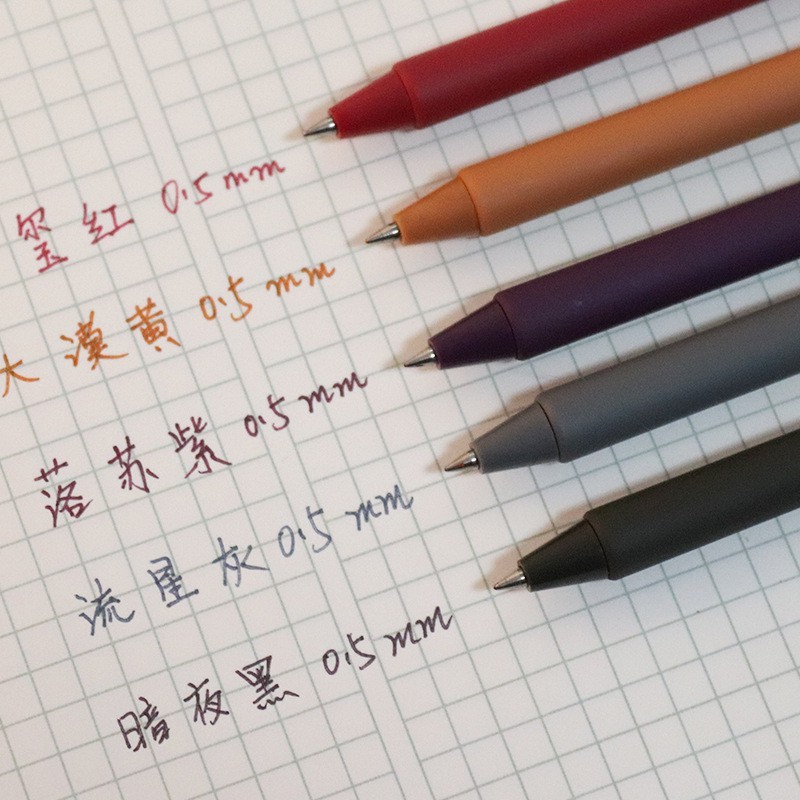 Bút Bi Bấm Nhiều Màu Mực Viết Sổ 0.5mm