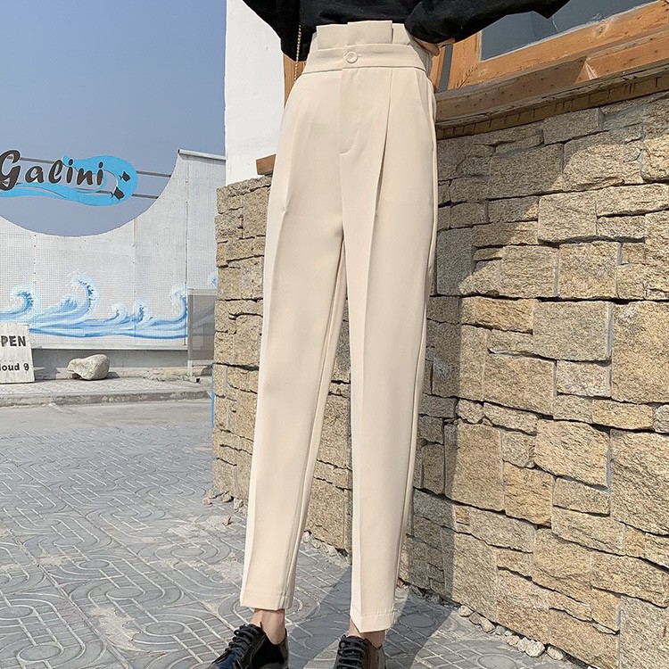 Quần baggy nữ lưng cao cạp bèo xếp ly, Quần baggy nữ chất tuyết mưa loại 1 xịn xò