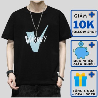 [Thanh Lý] Áo Thun Nam, Phông Nam Tay Lỡ Ngắn Tay Cổ Trơn Chất Liệu Mỏng Co Giãn Thoáng Mát Cho Mùa Hè In Sơn Hình Chữ V