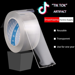 Băng Keo Nano Hai Mặt Trong Suốt Dài 1m Có Thể Tái Sử Dụng