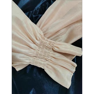 [ORDER] Váy Nhung Đen Phối Bèo Cổ Cho Nữ (Có Ảnh Cận Chất)