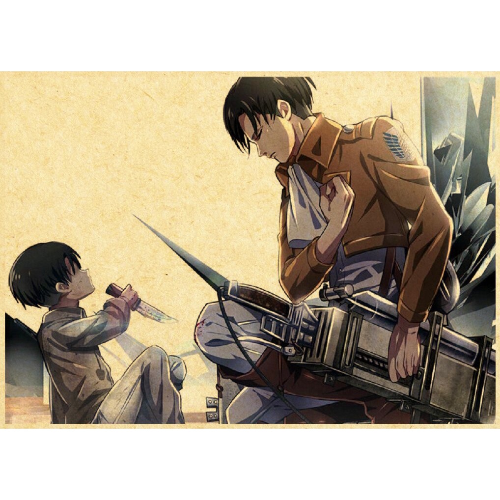 Set 3 Tấm Poster Phim Attack on Titan Trang Trí Nội Thất