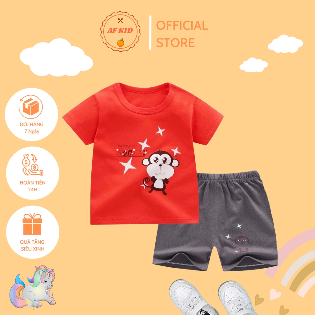 Bộ cộc tay cho bé 💖 Bộ cộc tay Phi Hành Gia - KHỈ CON cho bé trai bé gái 💖 chất thun lạnh cao cấp siêu mềm siêu mát