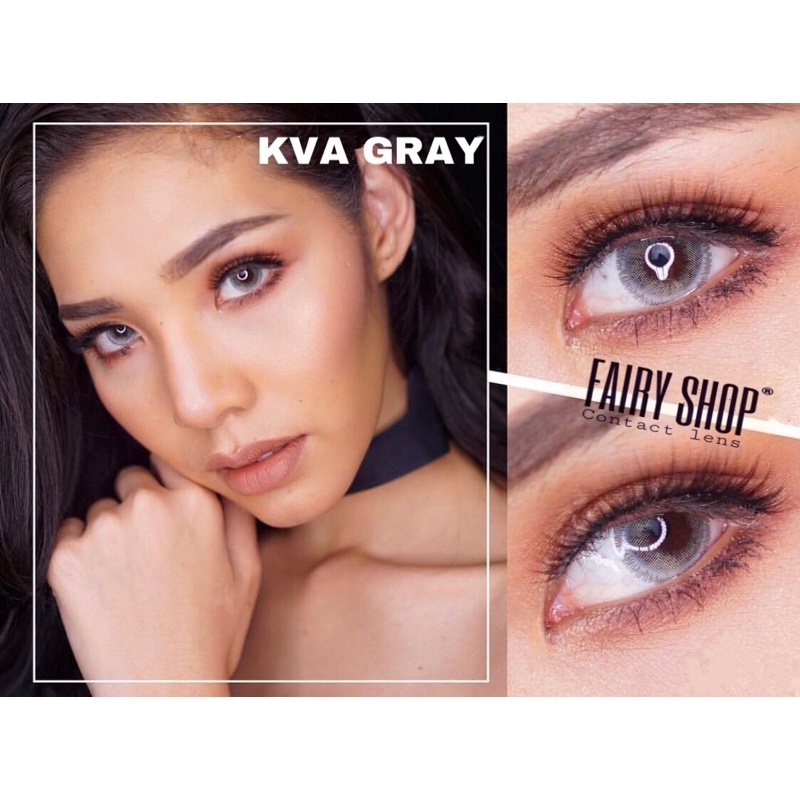 Kính Áp Tròng NOBLUK GRAY KVA 14.0mm - Kính Áp Tròng FAIRY SHOP CONTACT LENS độ 0 đến 6