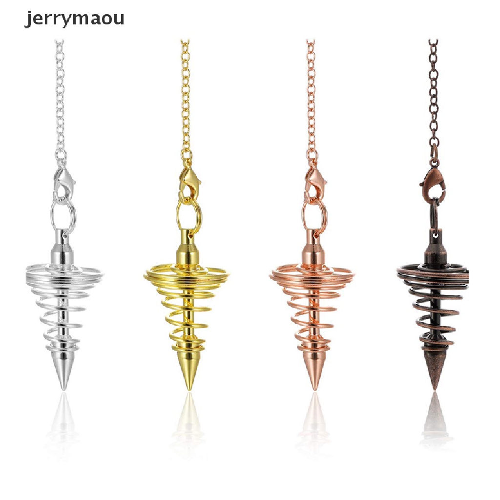 [JER] Metal Pendulum Pendulos For Dowsing Spiral Cone Antique Pyramid Pendule Jewelry HBC #6