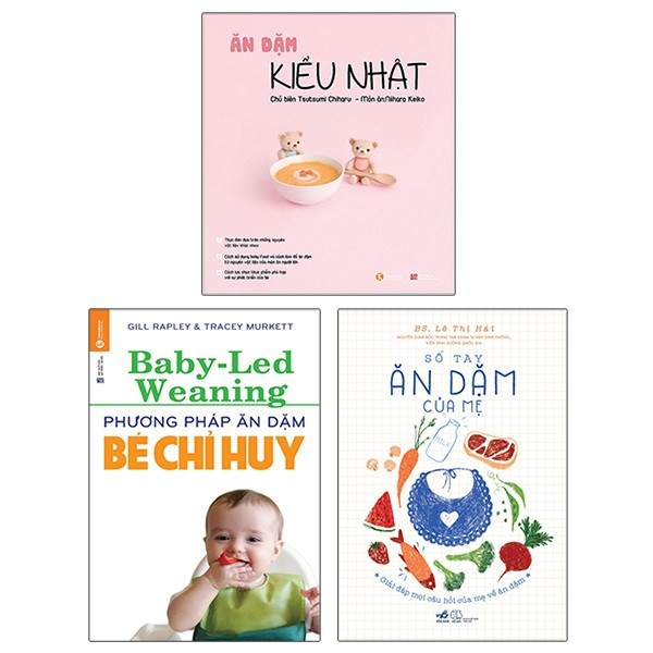 Sách - Combo Ăn Dặm Kiểu Nhật + Sổ Tay Ăn Dặm Của Mẹ + Phương Pháp Ăn Dặm Bé Chỉ Huy