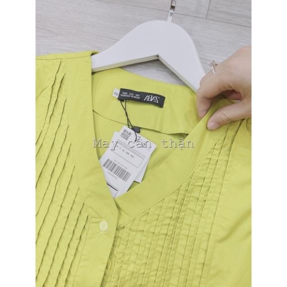 VÁY CỐM DÁNG SUÔNG LI NGỰC TAY BỒNG NỮ