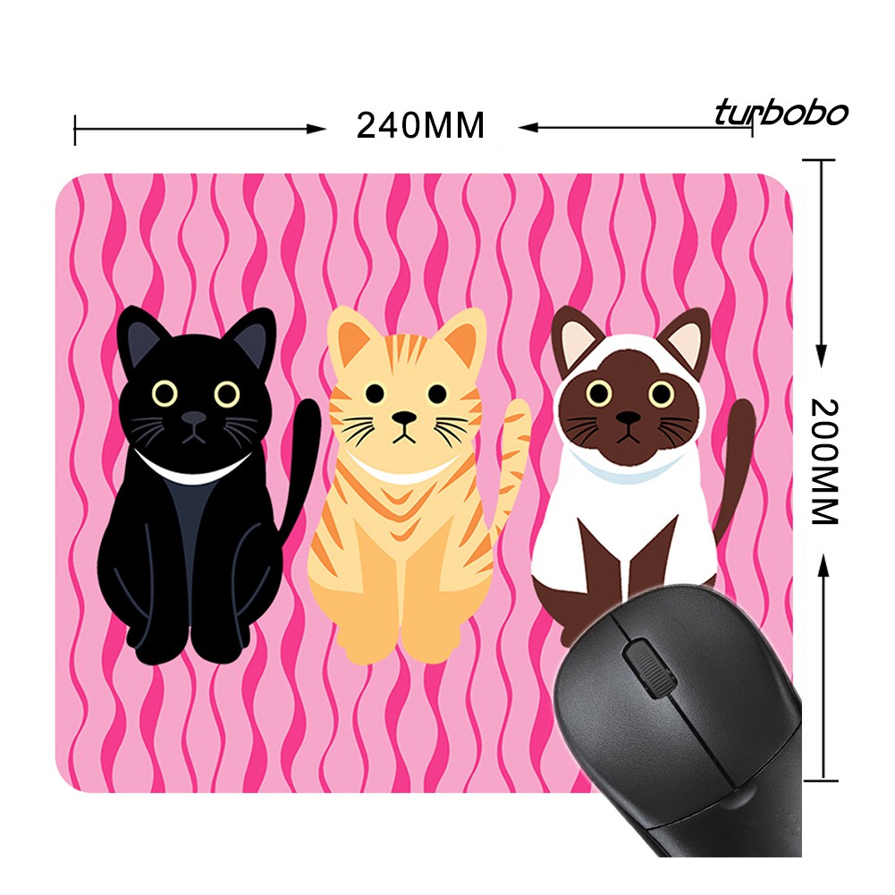 Tấm Lót Chuột Máy Tính Chống Trượt Hình Mèo Dễ Thương