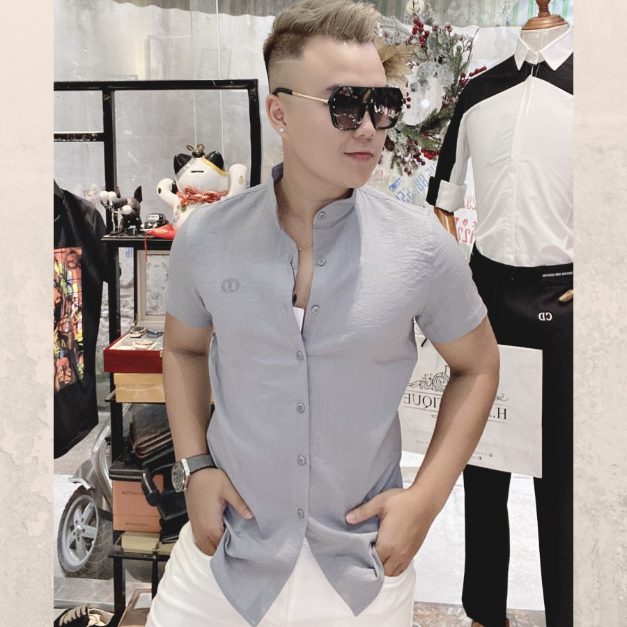 Áo Sơ Mi Tay Ngắn Cổ Tàu Hot Trend 2020 | BigBuy360 - bigbuy360.vn