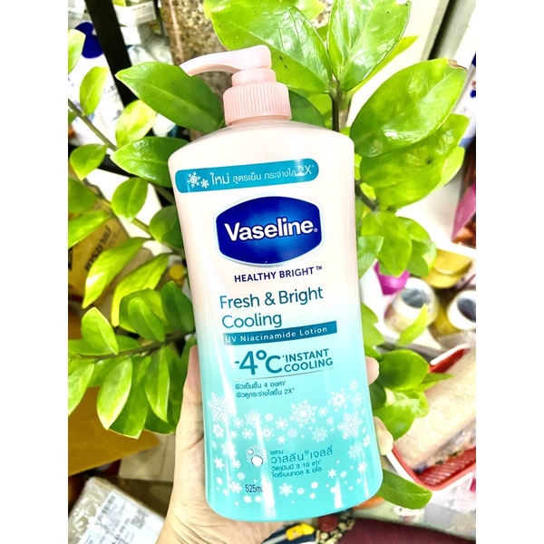 [CHAI TO 525ml] SỮA DƯỠNG THỂ VASELINE THÁI HEALTHY BRIGHT FRESH &amp; BRIGHT COOLING UV NIACINAMIDE LOTION