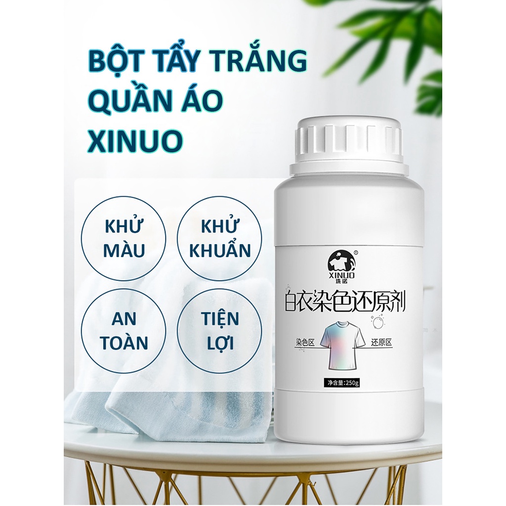 Bột Tẩy Trắng, Tẩy Màu Vết Ố Quần Áo Xinuo - hộp 250g