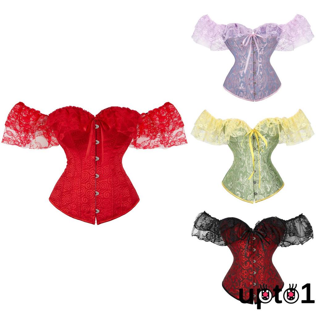 Đai nịt bụng định hình xương cá phối ren hoa có dây rút quyến rũ cho nữ