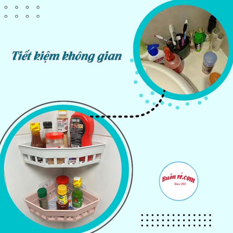 Kệ góc dán tường nhà tắm, nhà bếp  HOKORI Việt Nhật 5610