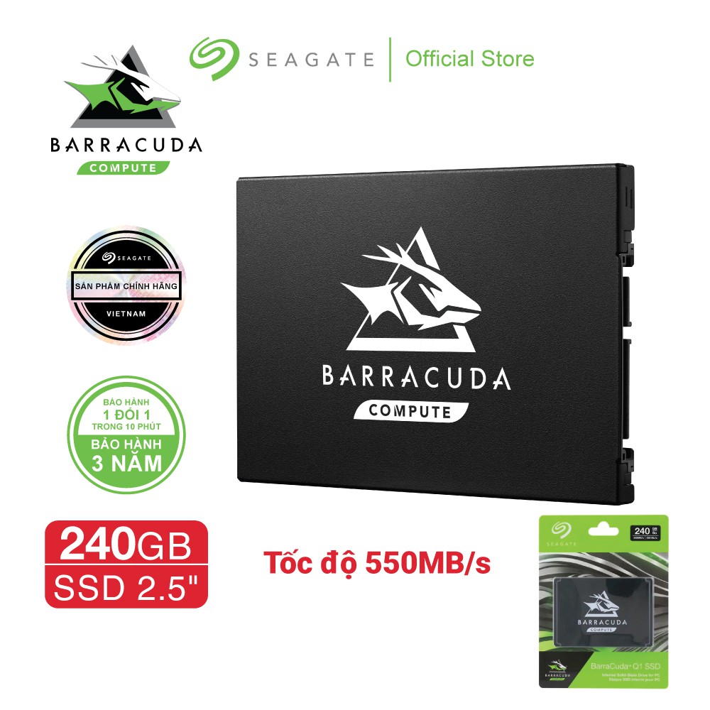  Ổ cứng SSD Seagate Barracuda Q1 2.5" SATA + Phục Hồi Dữ liệu Rescue