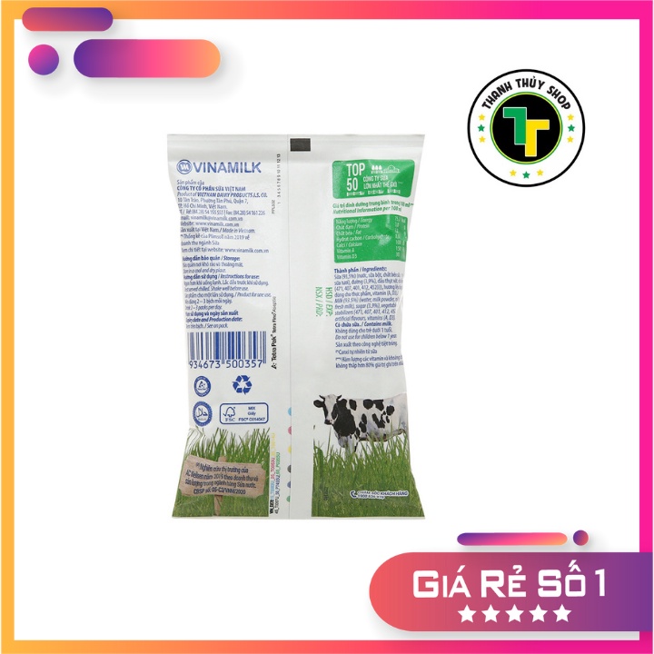 Thùng sữa tươi tiệt trùng Vinamilk có đường date luôn mới loại 220ml x 48 bịch | BigBuy360 - bigbuy360.vn