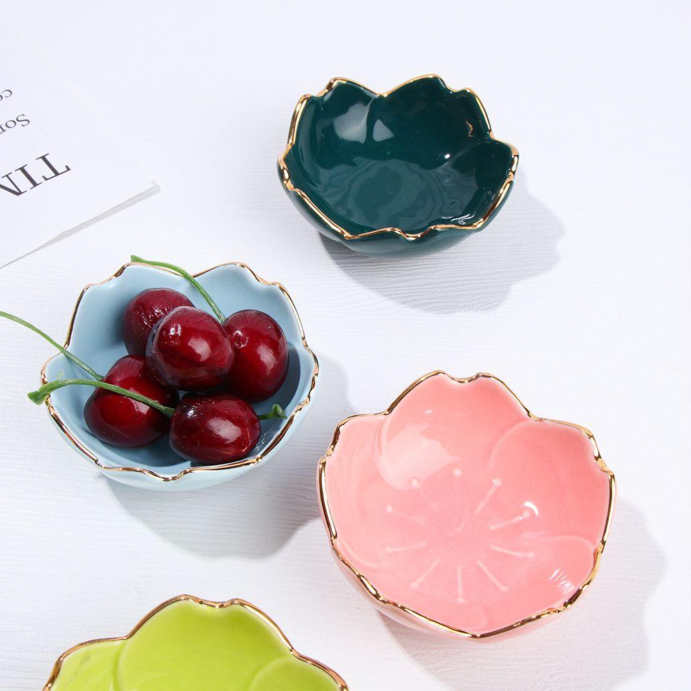 Đĩa Sứ Mini Đựng Nước Chấm Hình Hoa Anh Đào Xinh Xắn