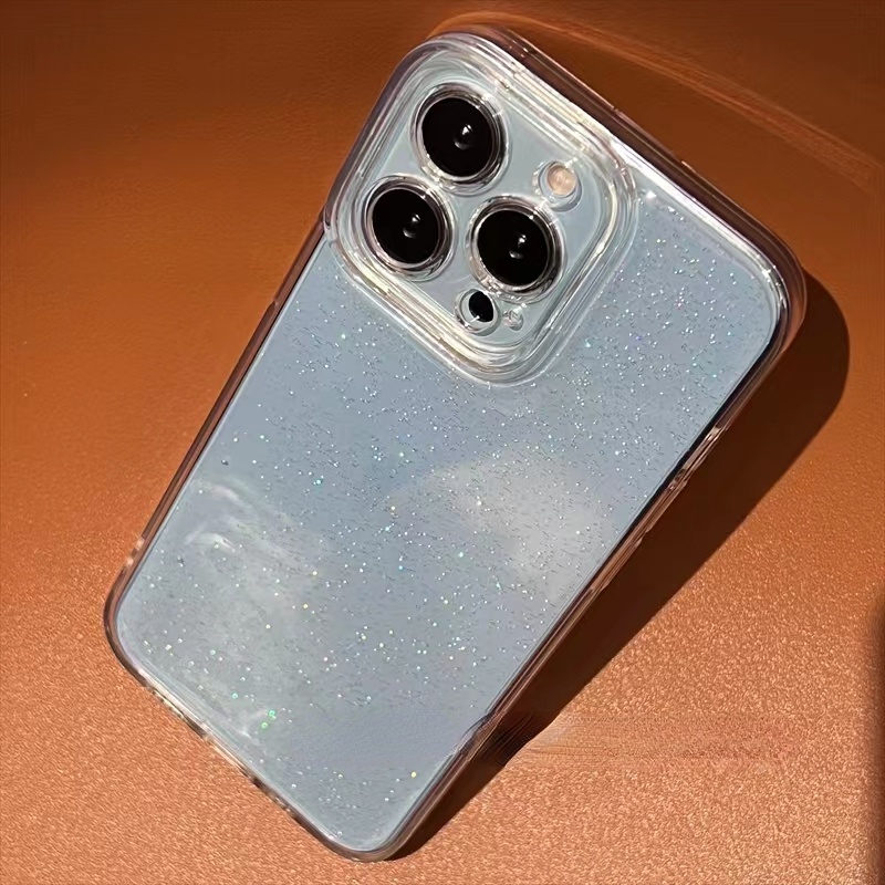 Ốp Điện Thoại Silicon Mềm Trong Suốt Lấp Lánh Cho iPhone 14 Pro Max 13 11 12 Pro 12 Mini X XR XS Max SE 2020 7 8 Plus 6 6s