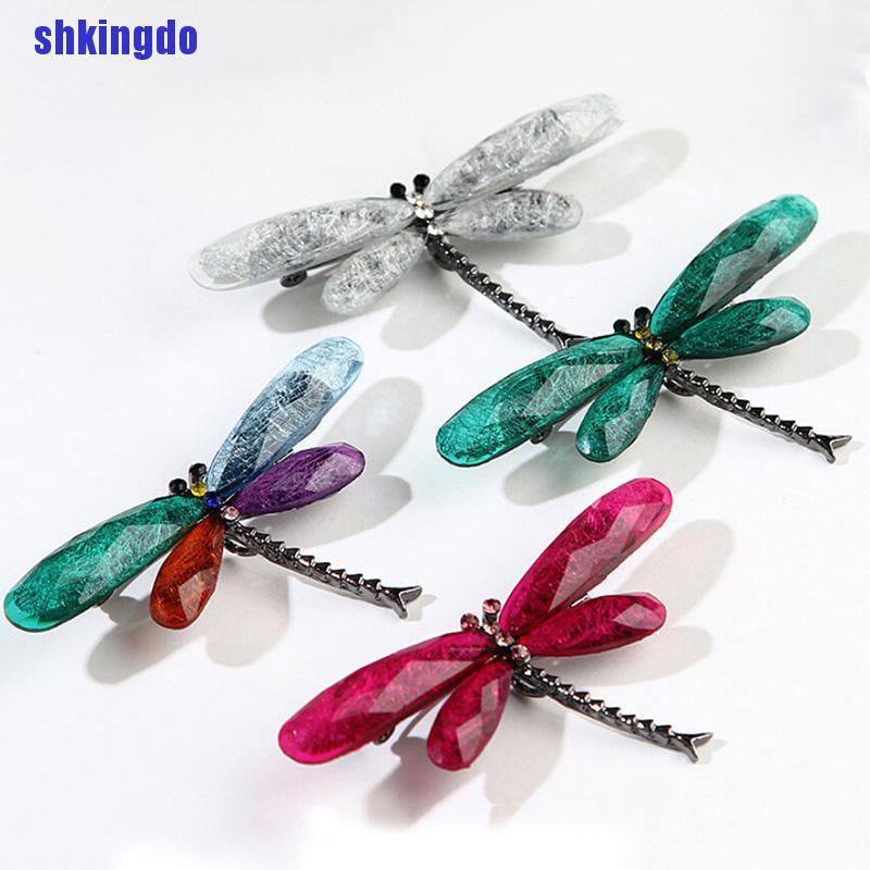 Ghim cài áo kiểu chuồn chuồn đính đá phong cách cổ điển