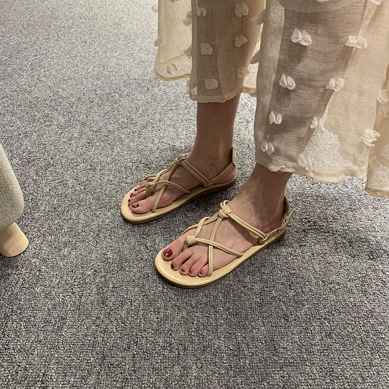 ▩Giày Sandal Hở Ngón Đế Phẳng Quai Mảnh Phong Cách Hàn Quốc Đơn Giản Thời Trang Mùa Hè 2020 Hàng Mới Dành Cho Bạn Nữ