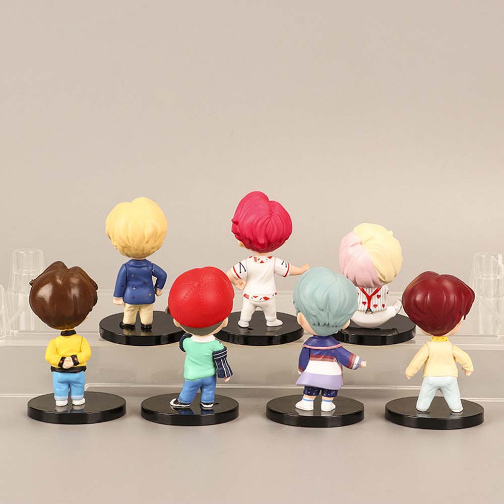 Set 7 Mô Hình Nhân Vật Nhóm Nhạc Bts Dễ Thương