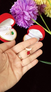 Nhẫn hồ ly đính xoàn