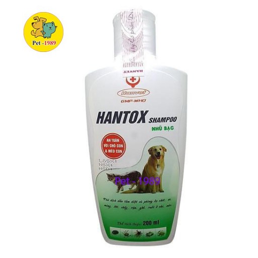 Sữa tắm diệt bọ chét ve rận trên chó mèo Hantox 200ml