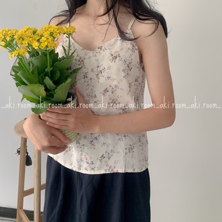 Áo hai dây hoa voan lụa chất mát