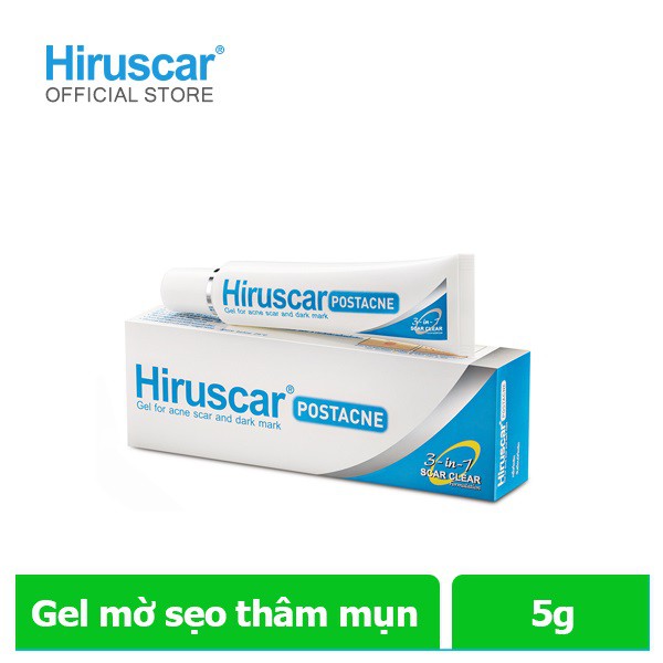 Gel Hiruscar Post Acne 5g giúp mờ sẹo mụn và thâm mụn H242