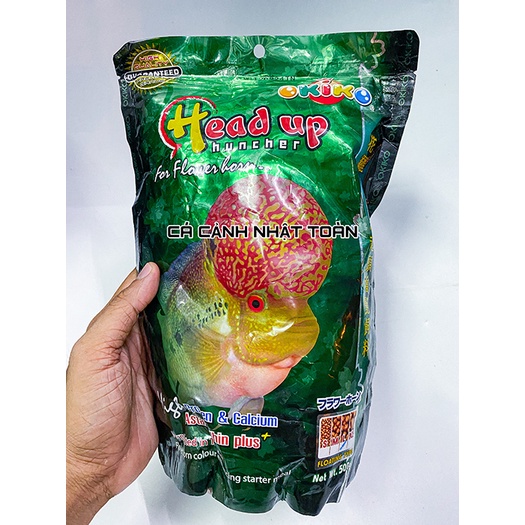 THỨC ĂN LÊN ĐẦU LA HÁN LA HÁN OKIKO XANH LÁ HEAD UP HUNCHER GÓI 500G