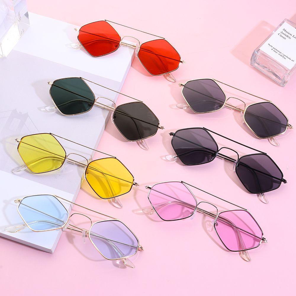 Kính Râm Nữ Gọng Kim Loại Chống Tia UV400 Phong Cách Vintage