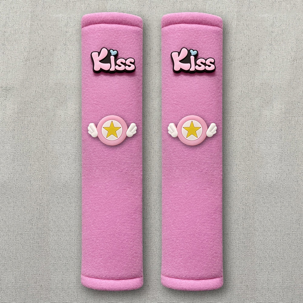 Đệm Bọc Dây Đai An Toàn Họa Tiết Hoạt Hình Đáng Yêu Cho Xe Hơi Ốp