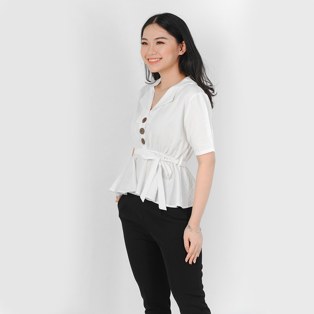 Áo peplum thời trang Eden cổ danton - ASM055