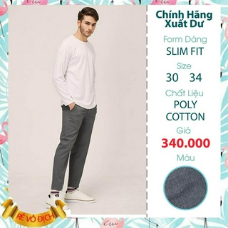 [XUẤT XỊN] QUẦN TÂY NAM PO.L..HA.M LƯNG THUN HÀN QUỐC MÀU XÁM - FO76 SHOP