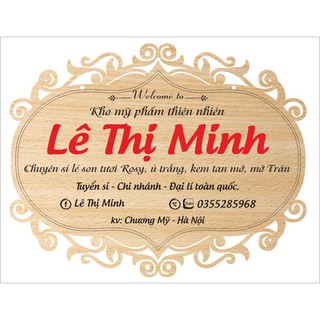 Bảng gỗ, biển hiệu tên shop