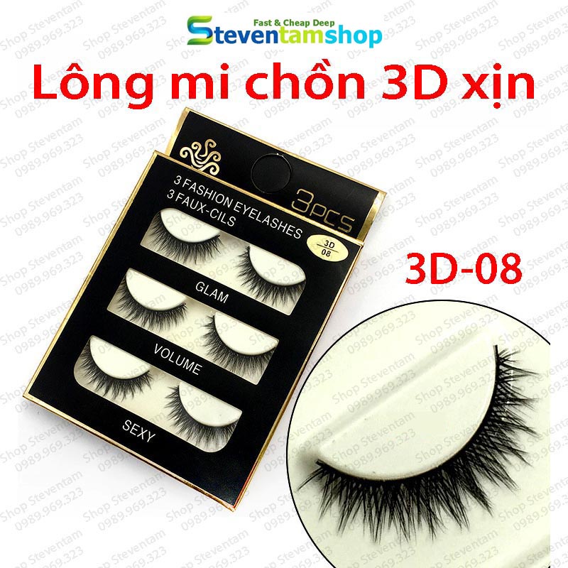 Lông mi chồn 3D số 08 (Cam kết hàng loai 1)