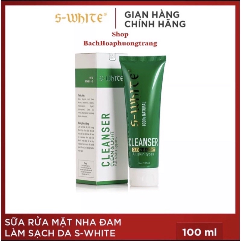 Sửa Rửa Mặt Tinh Chất Nha Đam Swhite