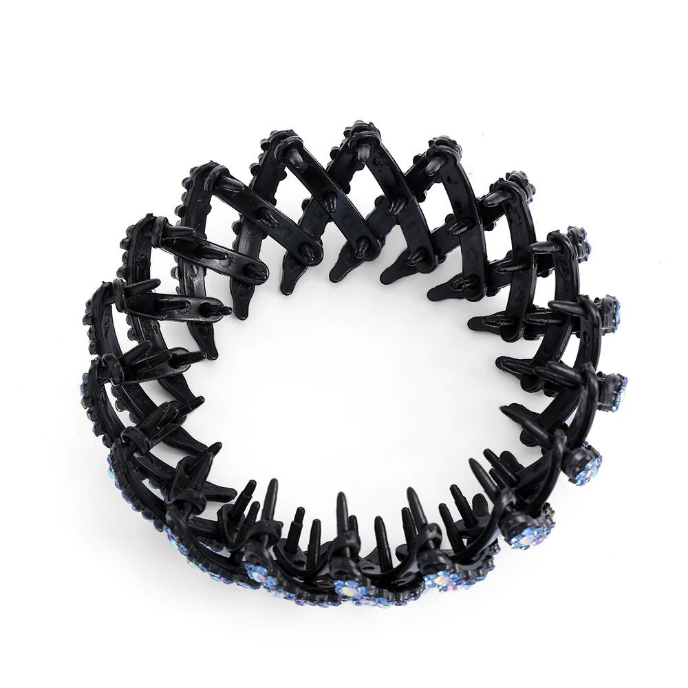 Kẹp tóc dạng chụp có đính hạt hình hoa lấp lánh