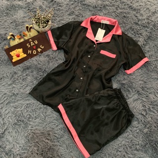 Bộ Pijama Phi Lụa Phối