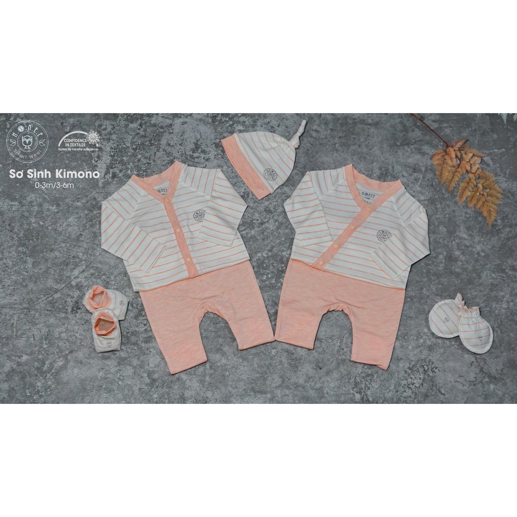 BỘ SƠ SINH DÀI TAY KIMONO CHẤT SUPER PETIT HRNEE