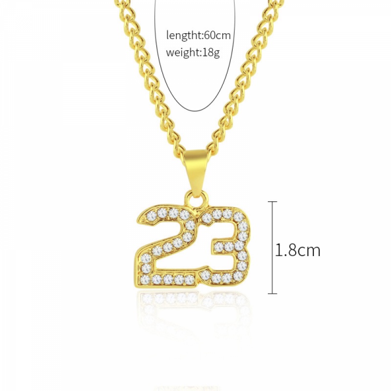 Vòng cổ Mặt Chữ Đính Đá Toàn Diện Phong Cách hip hop Âu Mỹ Dành Cho Nam Và Nữ