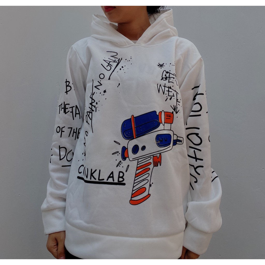 ÁO KHOÁC NỈ BÔNG HOODIE IN HÌNH Form < 60kg KN04