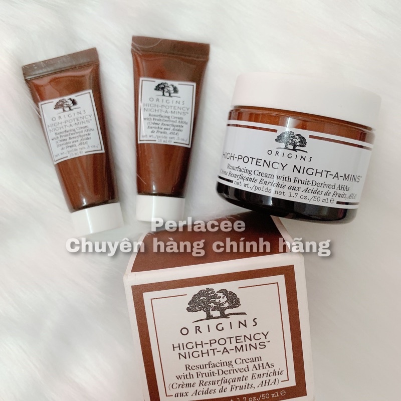 ORIGINS 🌿 Kem dưỡng da ban đêm High-Potency Night-a-Mins™ Resurfacing Cream with Fruit-Derived AHAs