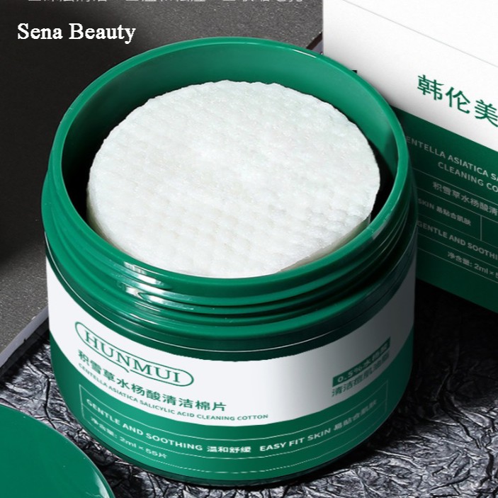 Toner dạng bông thấm làm sạch sâu axit salicylic 2% dành cho da dầu mụn Sena Beauty