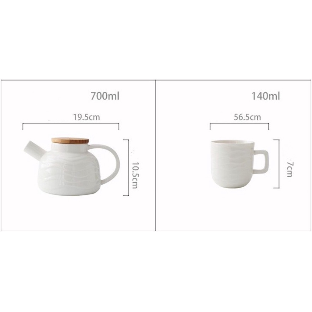 [XẢ KHO, BÁN LỖ] BỘ ẤM PHA TRÀ CHIỀU N500 Phong cách Nhật Bản